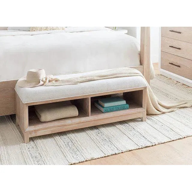 50" Solid Wood Boca Grande Storage Bed Bench