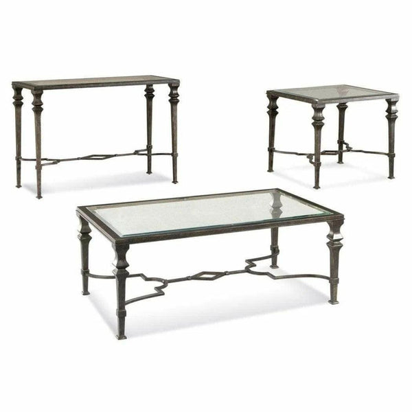 50 Glass Top Rectangle Coffee Table - LOOMLAN - Bassett Mirror - Coffee Tables