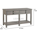 50" Reclaimed Pine Wood Serenity Console Table - LOOMLAN - LOOMLAN - Console Tables