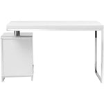 51 Inch White Modern Executive Desk