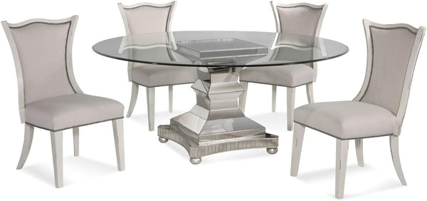 70" in. Moiselle Silver Round Dining Table