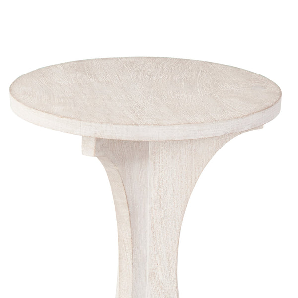 Tait Wood White Round Accent Table