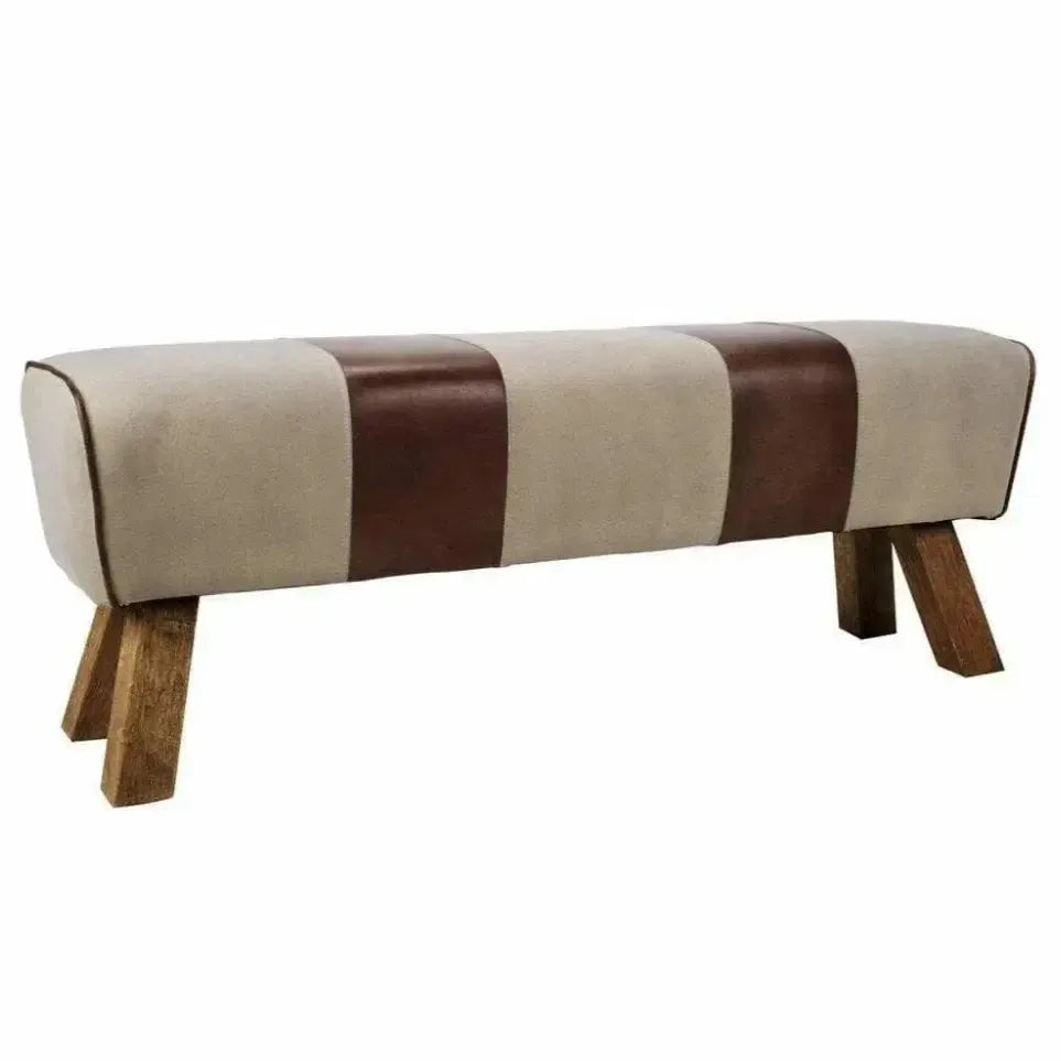52 Inch Bench Brown Retro - LOOMLAN