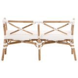 52" Palisades Bench White Binding Natural Rattan Bedroom Benches LOOMLAN By Essentials For Living