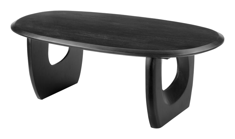 Arasan Wood Black Oval Coffee Table