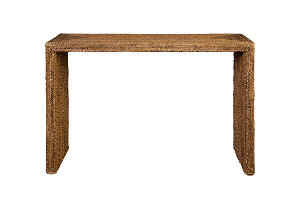 St. Lucie Banana Leaf Upholstered Rectangular Console Table