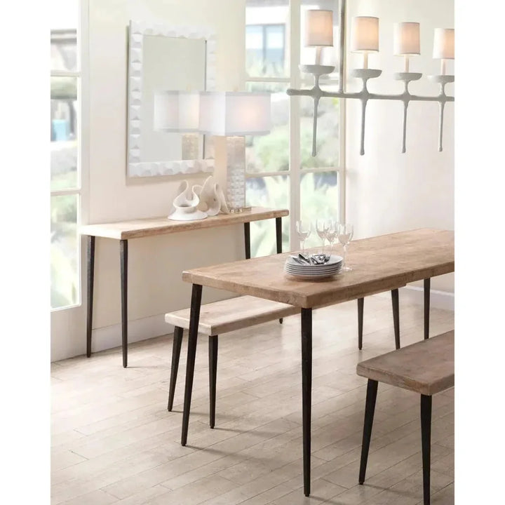 53" Wood Top Metal Base Console Table - LOOMLAN - Jamie Young - Console Tables