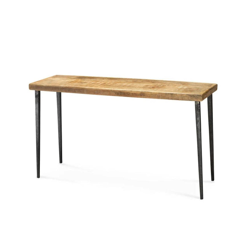 53" Wood Top Metal Base Console Table Console Tables LOOMLAN By Jamie Young