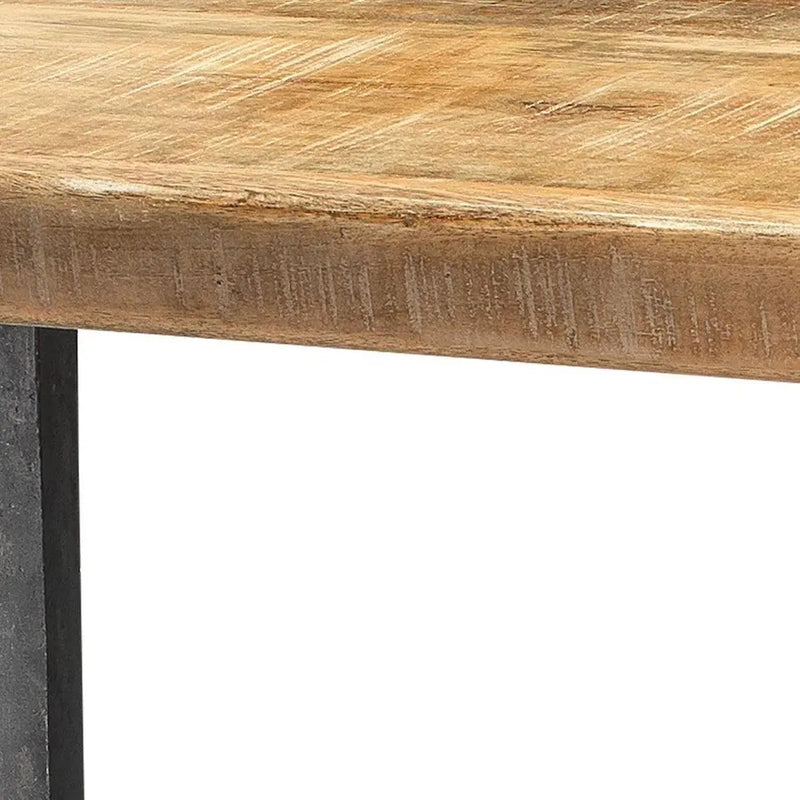 53" Wood Top Metal Base Console Table Console Tables LOOMLAN By Jamie Young