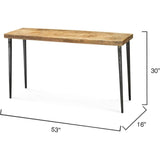 53" Wood Top Metal Base Console Table Console Tables LOOMLAN By Jamie Young