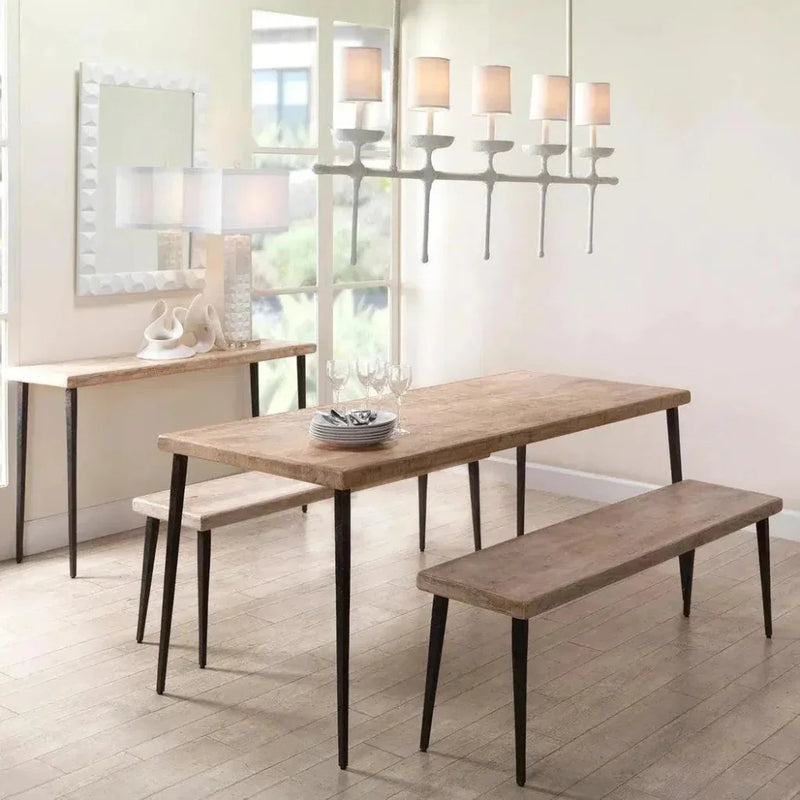 53" Wood Top Metal Base Console Table - LOOMLAN - Jamie Young - Console Tables