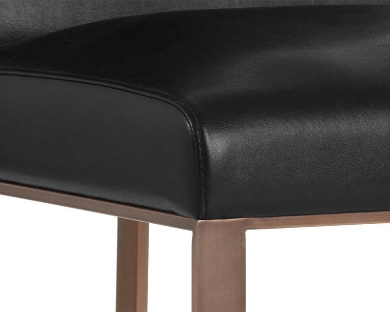 Dean Leather Upholstered Armless Dining Chair