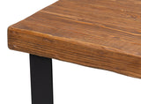 Kai Edge Reclaimed Pine and Iron Brown Rectangular Side Table