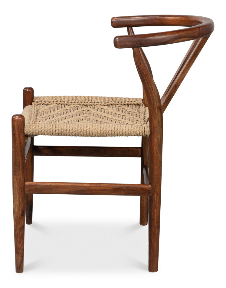 Mao Acacia Wood Reddish Brown Armless Chair