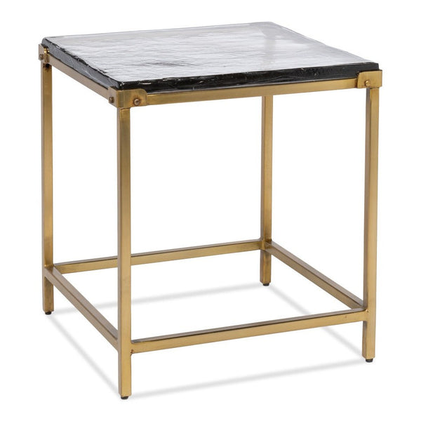 Christian Iron Gold Square Side Table