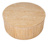 Donald Wood Brown Round Cocktail Table