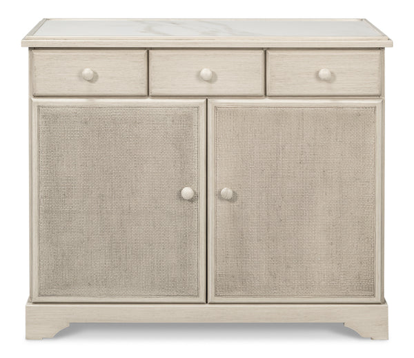 Jeremy Tulip Wood And Porcelain IvoryTwo Door Buffet