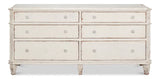 Elegant Dramond Sideboard With Antique White Wash Finish