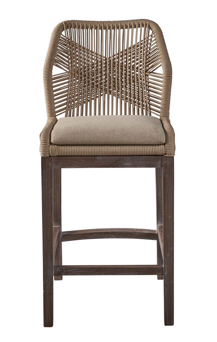 Fiddler Rope Upholstered Counter Stool