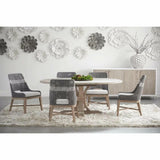 54-72" Solid Wood Round Extendable Dining Table for 6 Dining Tables LOOMLAN By Essentials For Living