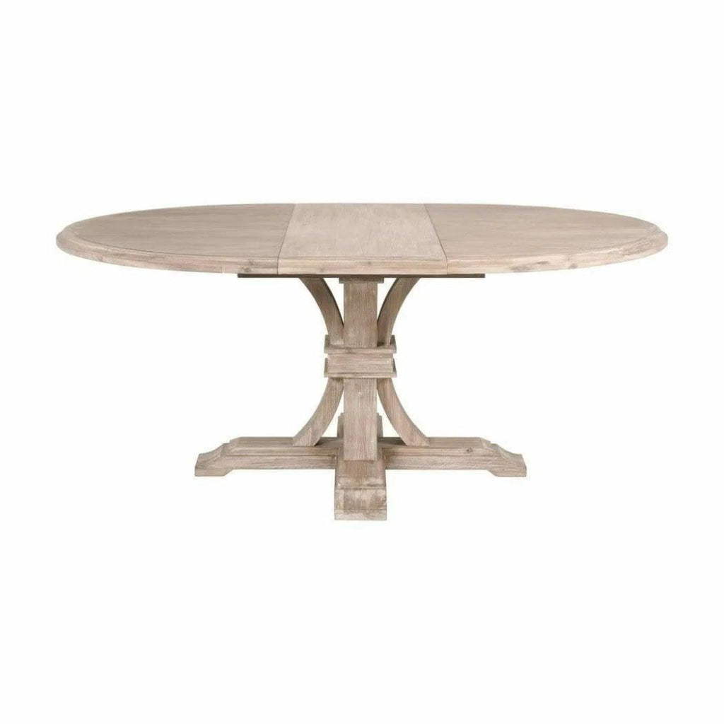 54 - 72" Solid Wood Round Extendable Dining Table for 6 - LOOMLAN - Essentials For Living - Dining Tables