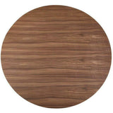 54" Contemporary Semi Gloss Brown Round Dining Table for 6 People Dining Tables LOOMLAN By Moe's Home