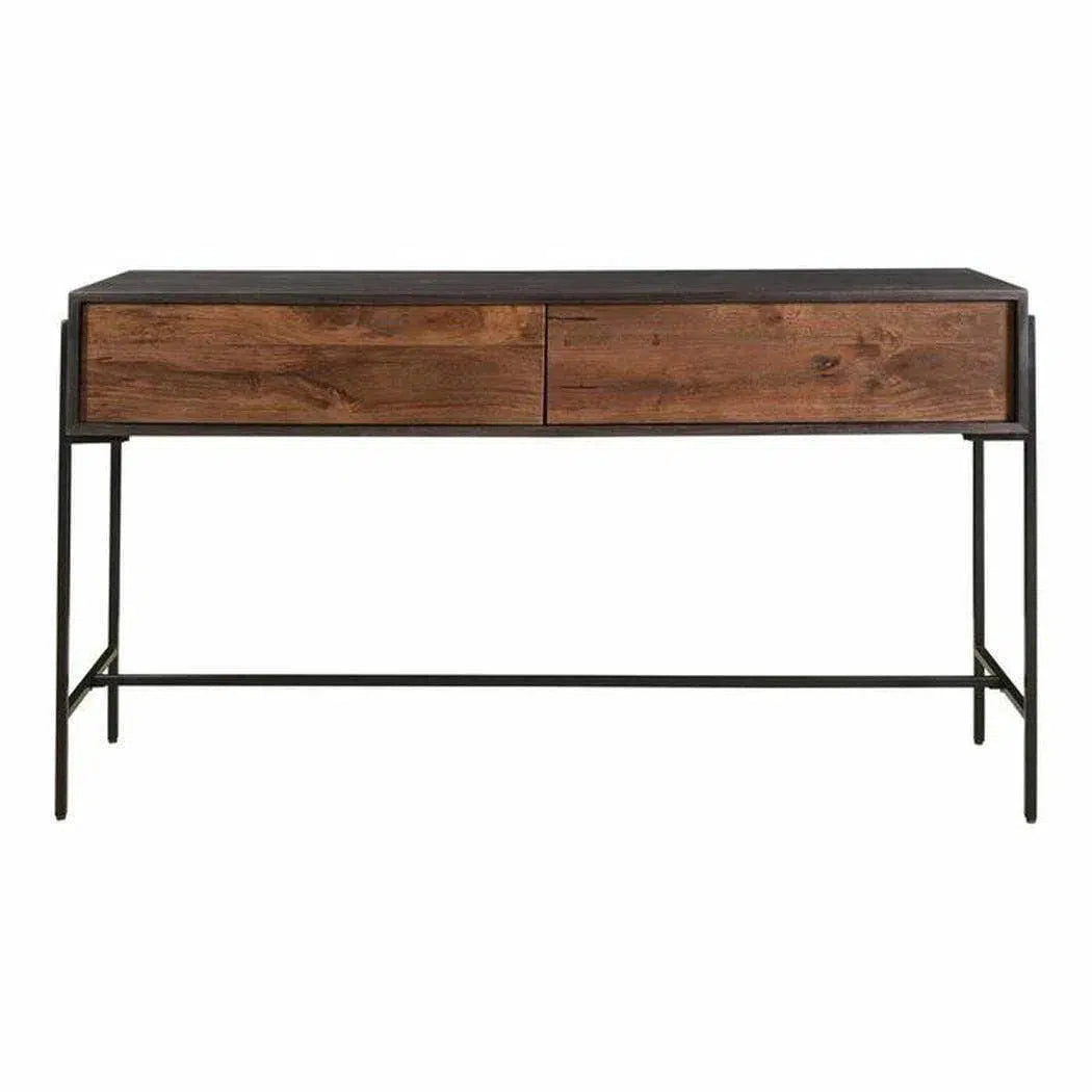 54 Inch Console Table Brown Modern