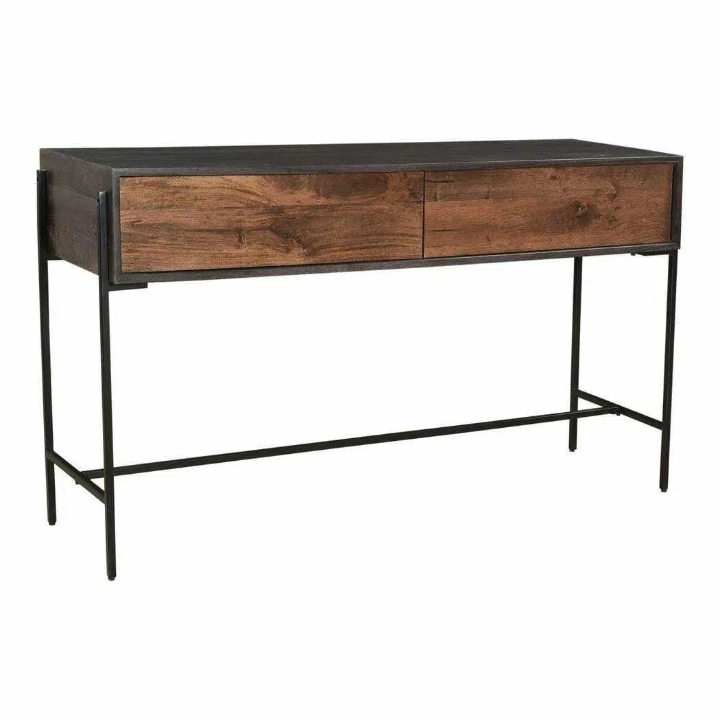 54 Inch Console Table Brown Modern