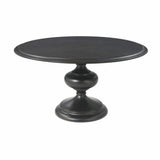 54" Round Wood Top Black Dining Table Grimes Dining Tables LOOMLAN By Bassett Mirror