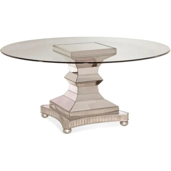 54" in. Moiselle Silver Round Dining Table - LOOMLAN - Bassett Mirror - Dining Tables