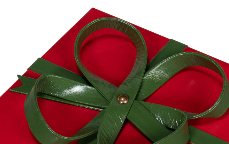 Ferrell Leather and Mdf Red Holiday Boxes Set of 3
