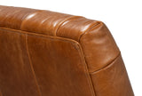 Dawson With Nailhead Trim Cuba Brown Leather Chair