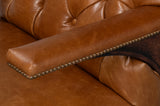 Dawson With Nailhead Trim Cuba Brown Leather Chair