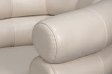 Rondo Leather White Armless Swivel Chair