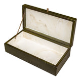 Gastsburg Leather and Paper Liner Green Shagreen Box Set Of 2