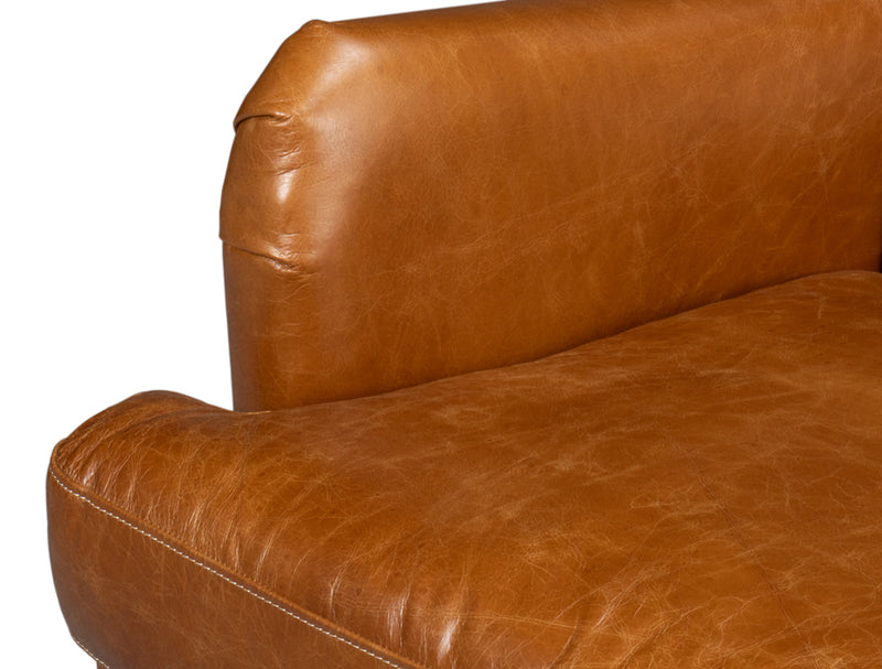 Elite Wing Luxurious Leather Upholstered Armchair