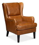 Elite Wing Luxurious Leather Upholstered Armchair