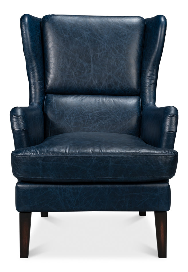 Elite Wing Luxurious Leather Upholstered Armchair