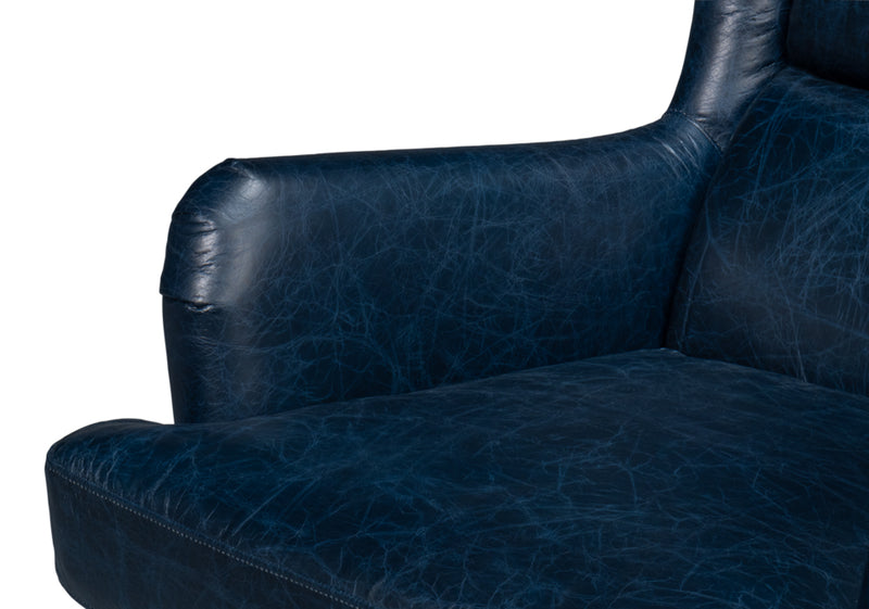 Elite Wing Luxurious Leather Upholstered Armchair