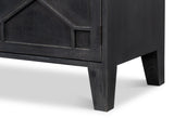 Vanka Black Modern Farmhouse Storage Solution Sideboard