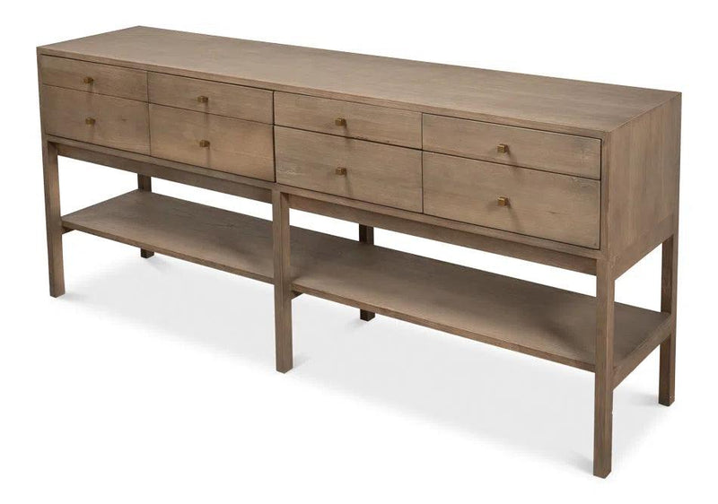 Adler Natural Wooden Rectangular Console Table