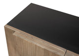 Calder Black Rustic Style Large Storage Sideboard