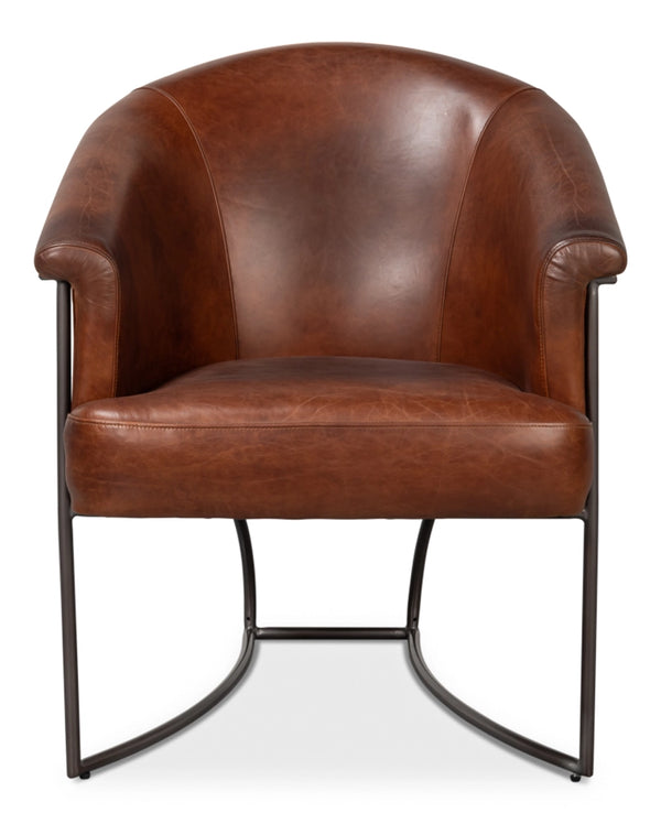 Nagel Leather Upholstery Modern Leather Chair