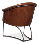 Nagel Leather Upholstery Modern Leather Chair