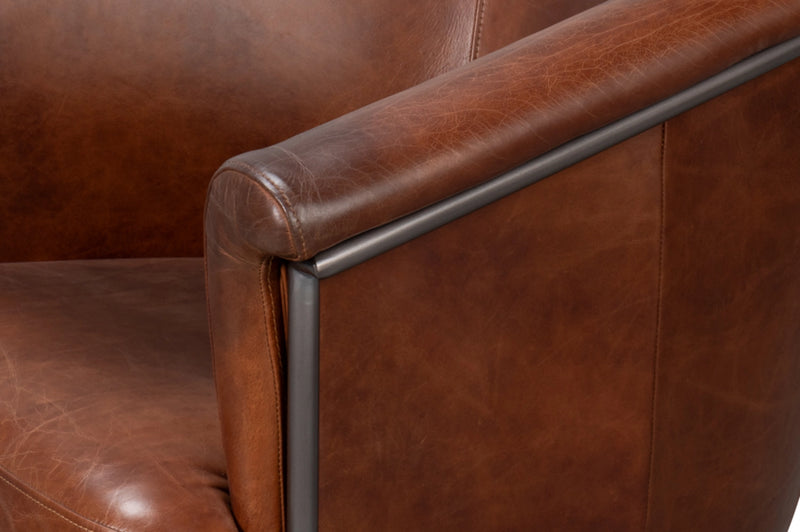 Nagel Leather Upholstery Modern Leather Chair