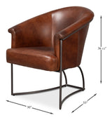 Nagel Leather Upholstery Modern Leather Chair