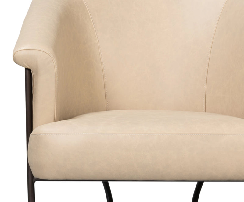 Nagel Leather Upholstery Modern Leather Chair