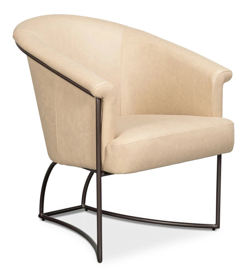 Nagel Leather Upholstery Modern Leather Chair