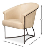 Nagel Leather Upholstery Modern Leather Chair