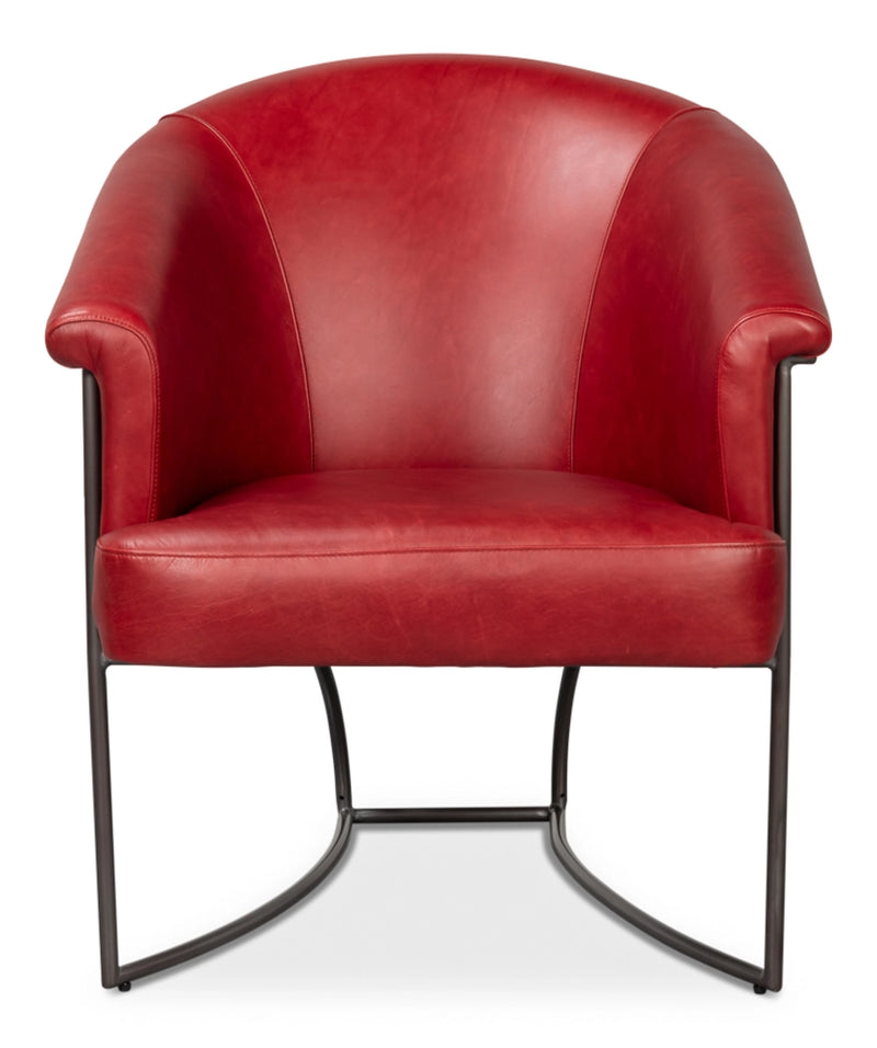 Nagel Leather Upholstery Modern Leather Chair